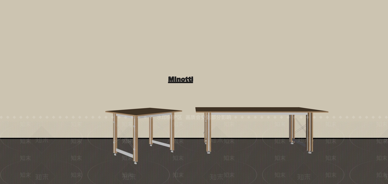 现代极简书桌3D模型下载【ID:1189701239】