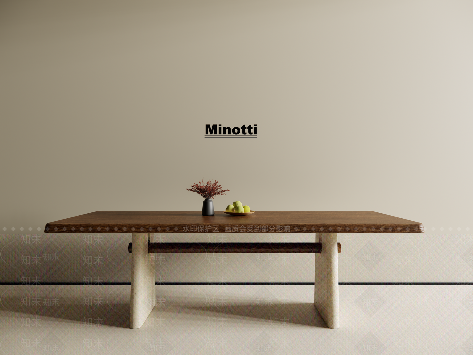 中古复古餐桌SU模型下载【ID:1189701643】