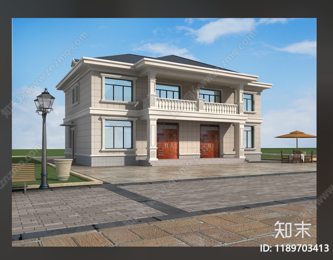 欧式别墅建筑施工图下载【ID:1189703413】