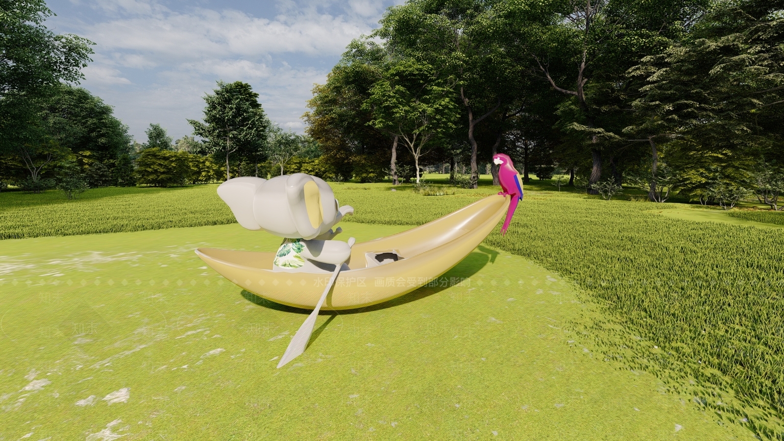 现代雕塑小品SU模型下载【ID:1189705691】