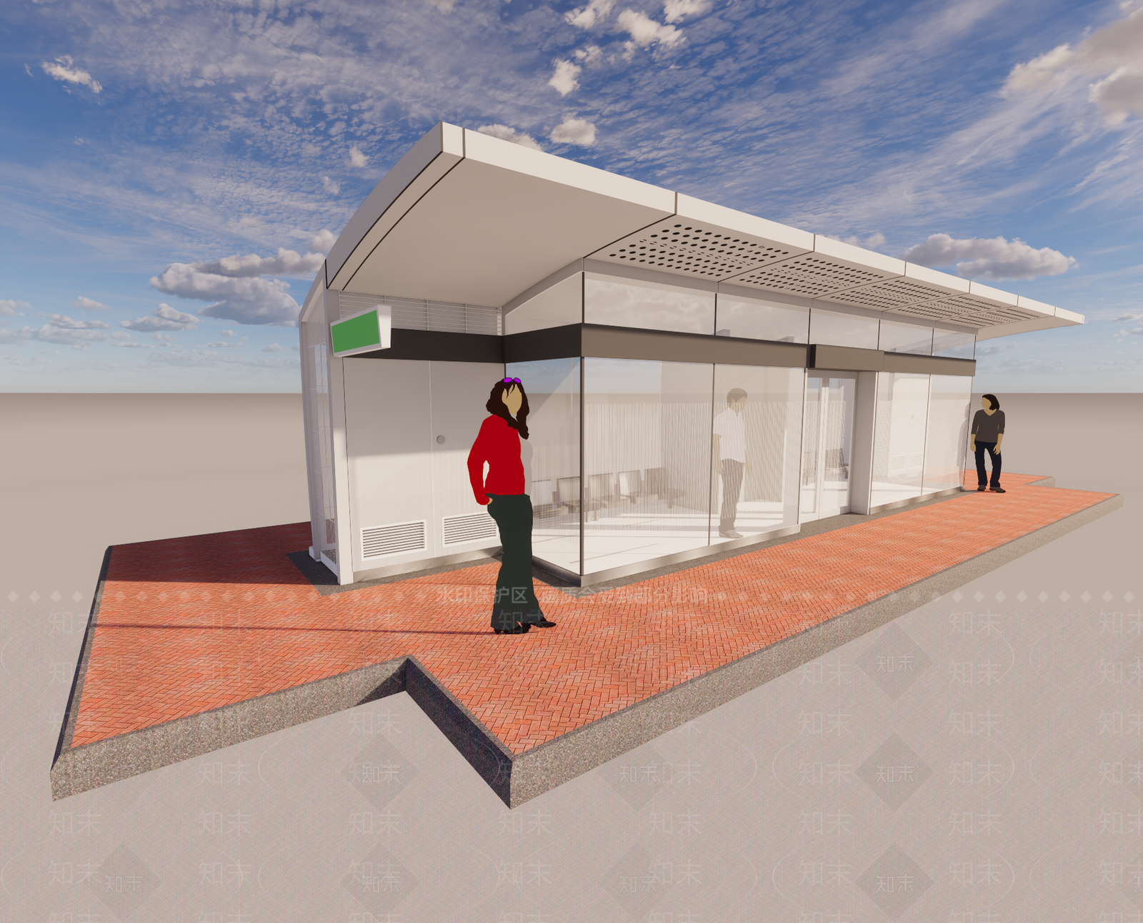 现代汽车站SU模型下载【ID:1189707196】