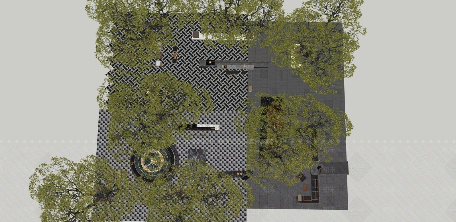 现代轻奢户外桌椅SU模型下载【ID:1189718627】