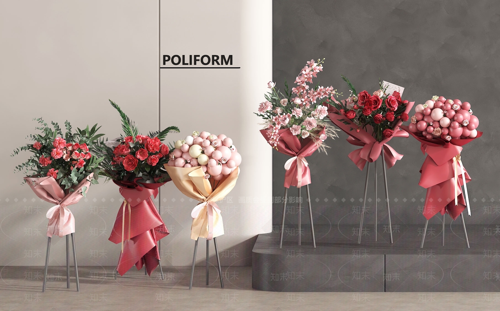 现代花艺3D模型下载【ID:1189718746】