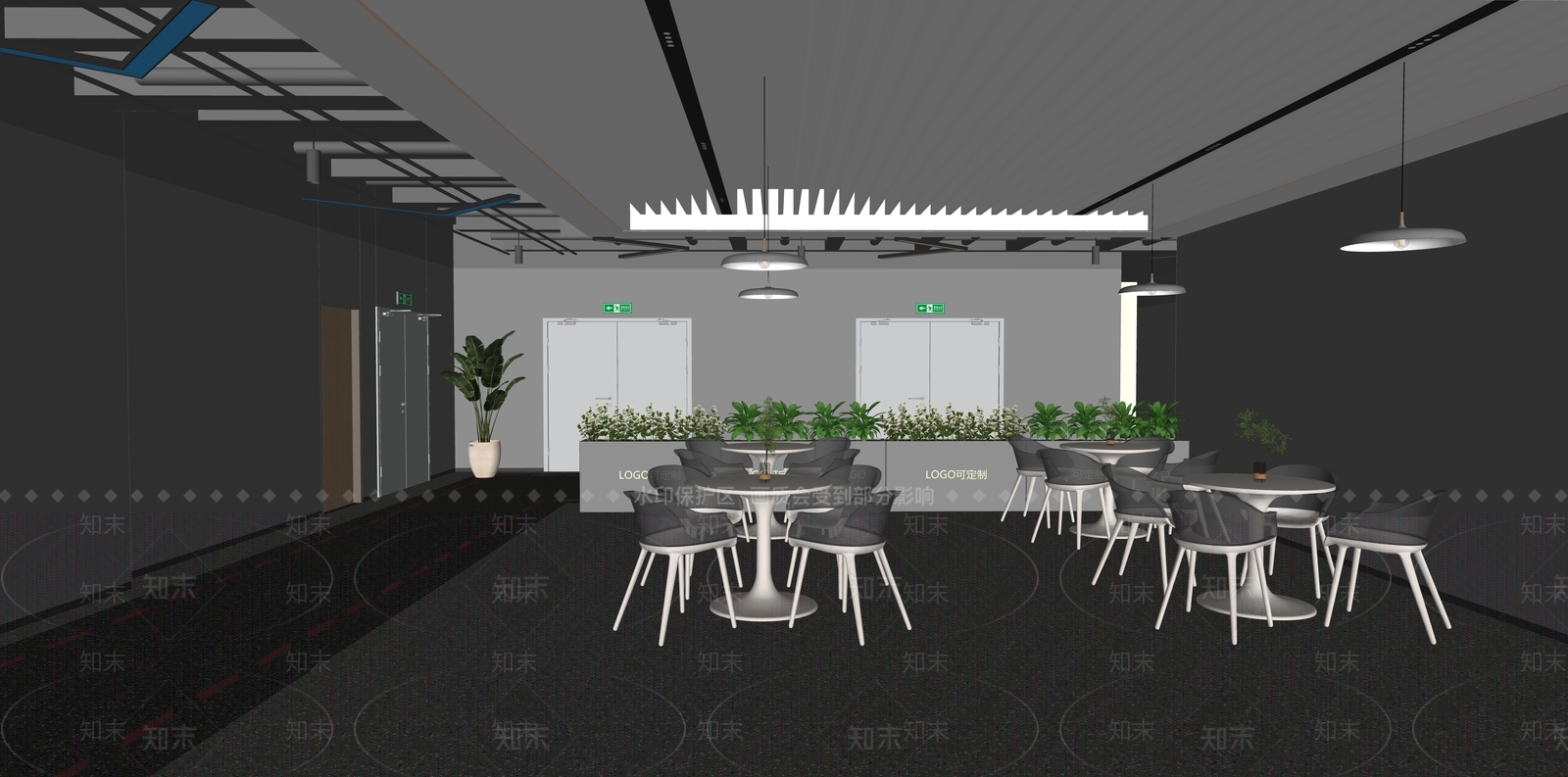 现代其他办公区域SU模型下载【ID:1189718979】