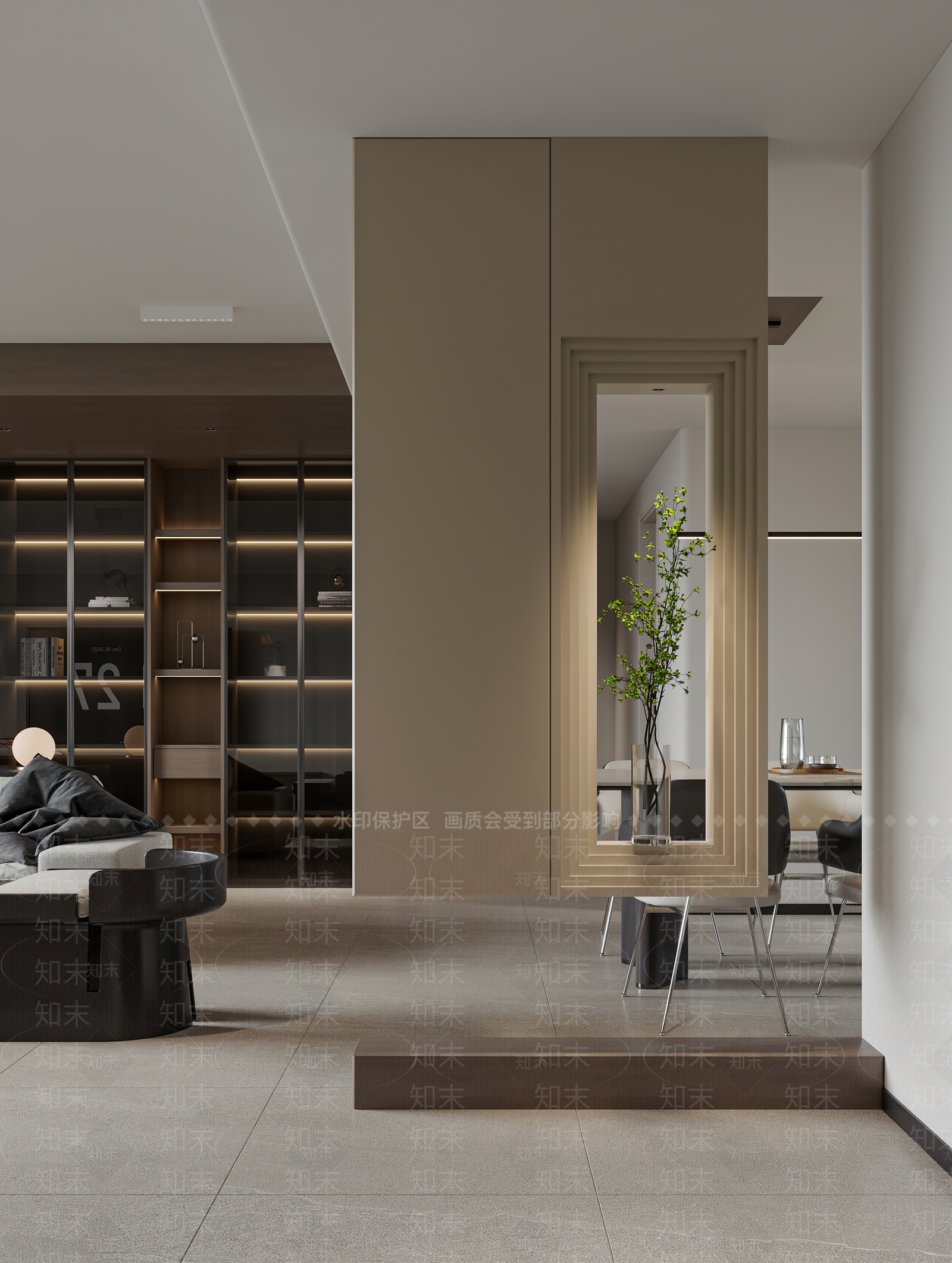 现代家居餐厅3D模型下载【ID:1221900919】