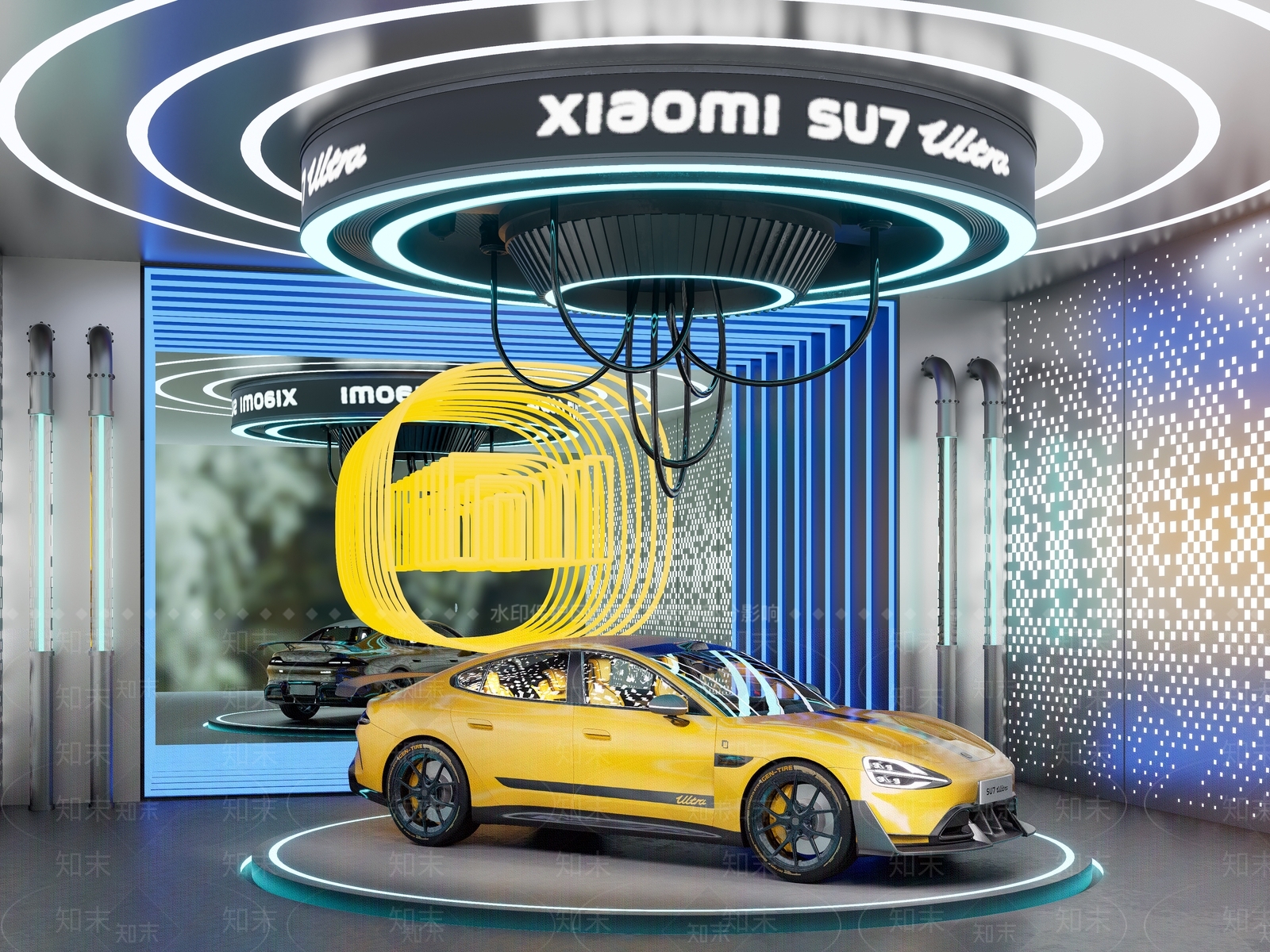 现代简约汽车4S店SU模型下载【ID:1189720819】