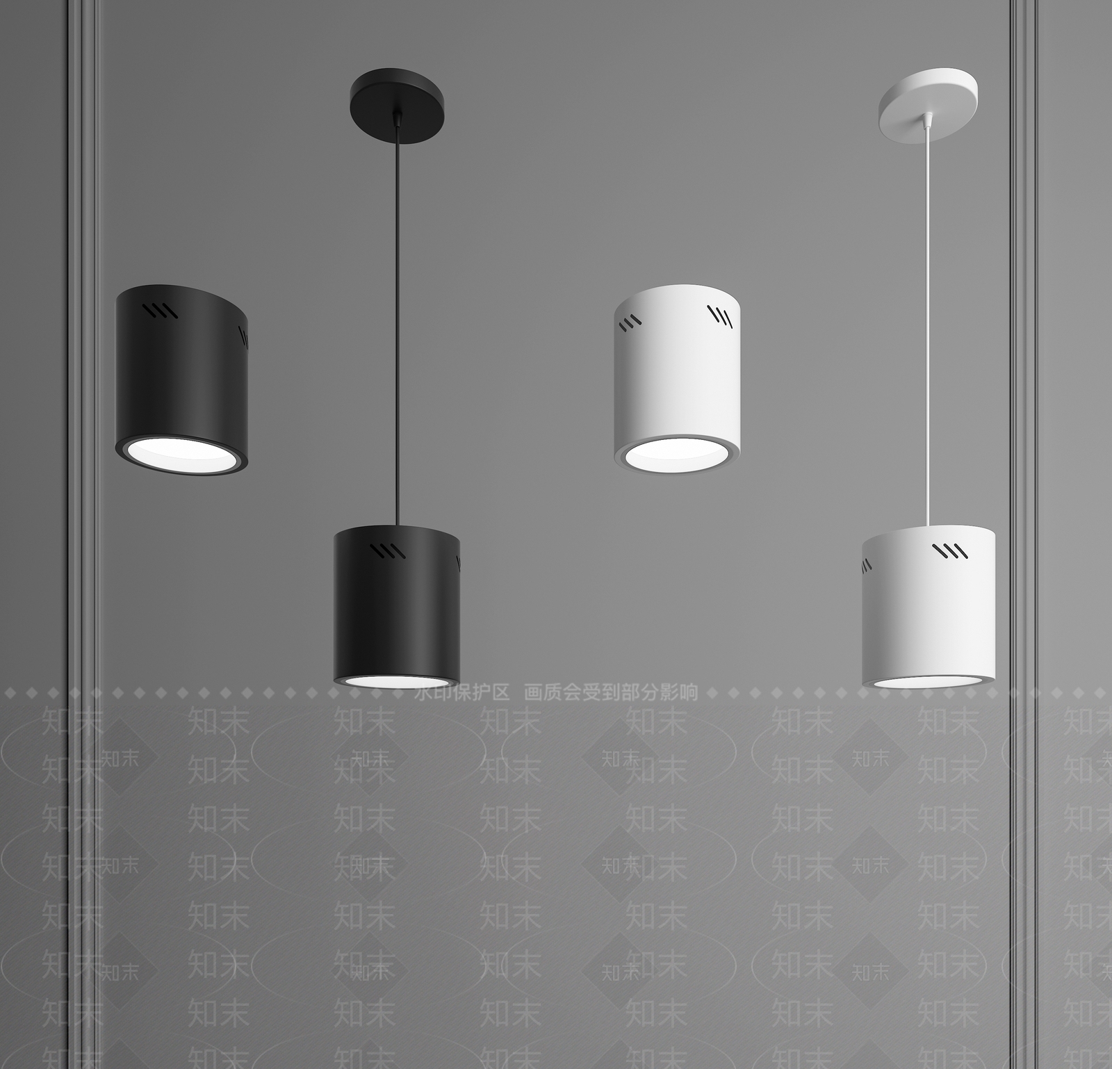 现代简约筒灯3D模型下载【ID:1189721313】