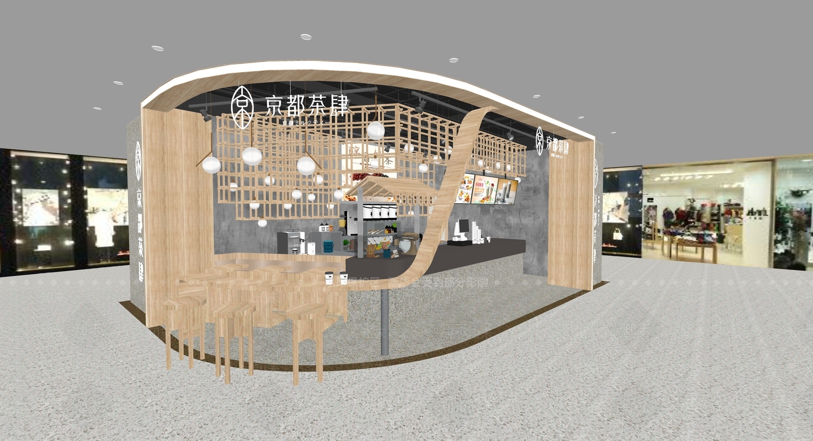 工业奶茶店SU模型下载【ID:1189728444】