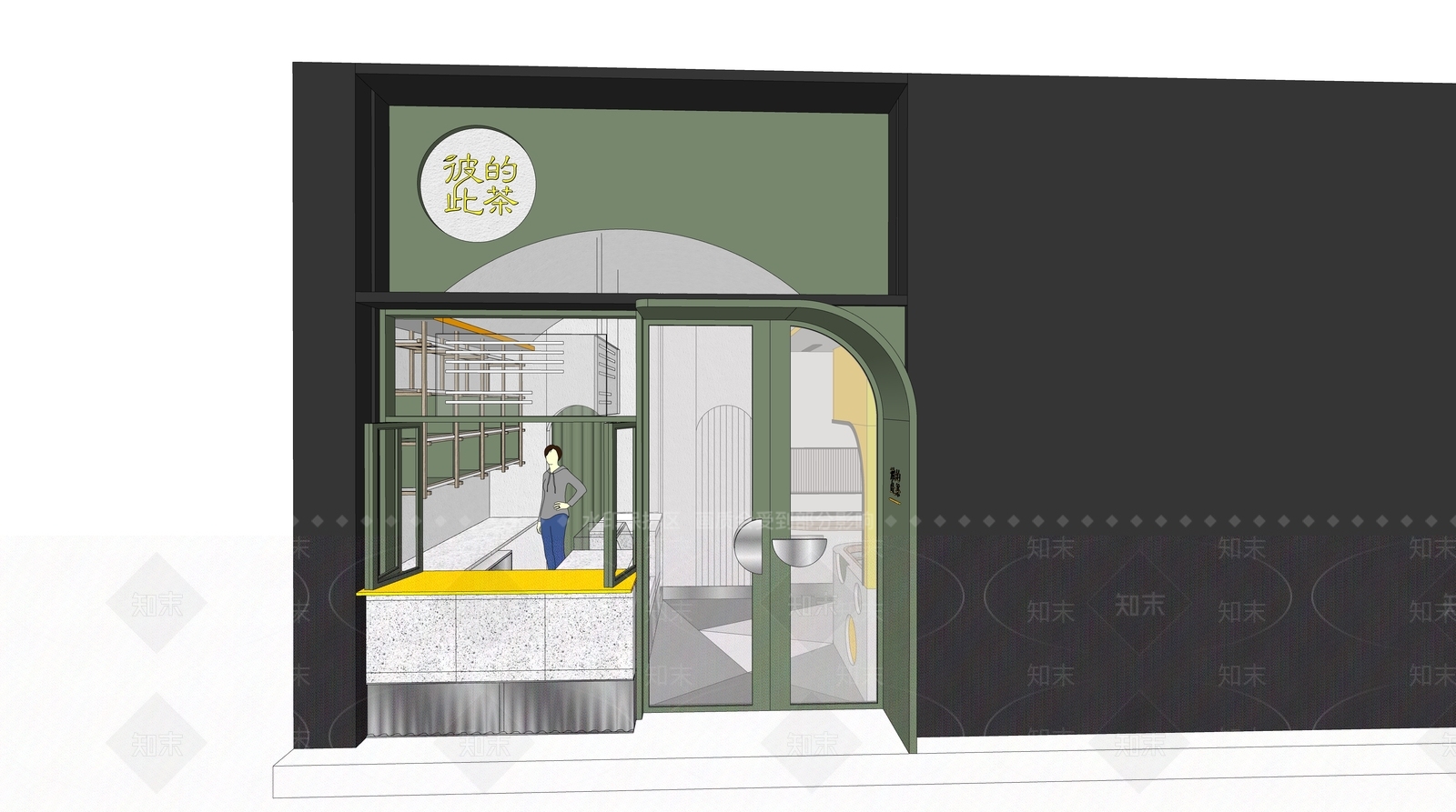 奶油奶茶店SU模型下载【ID:1189729347】