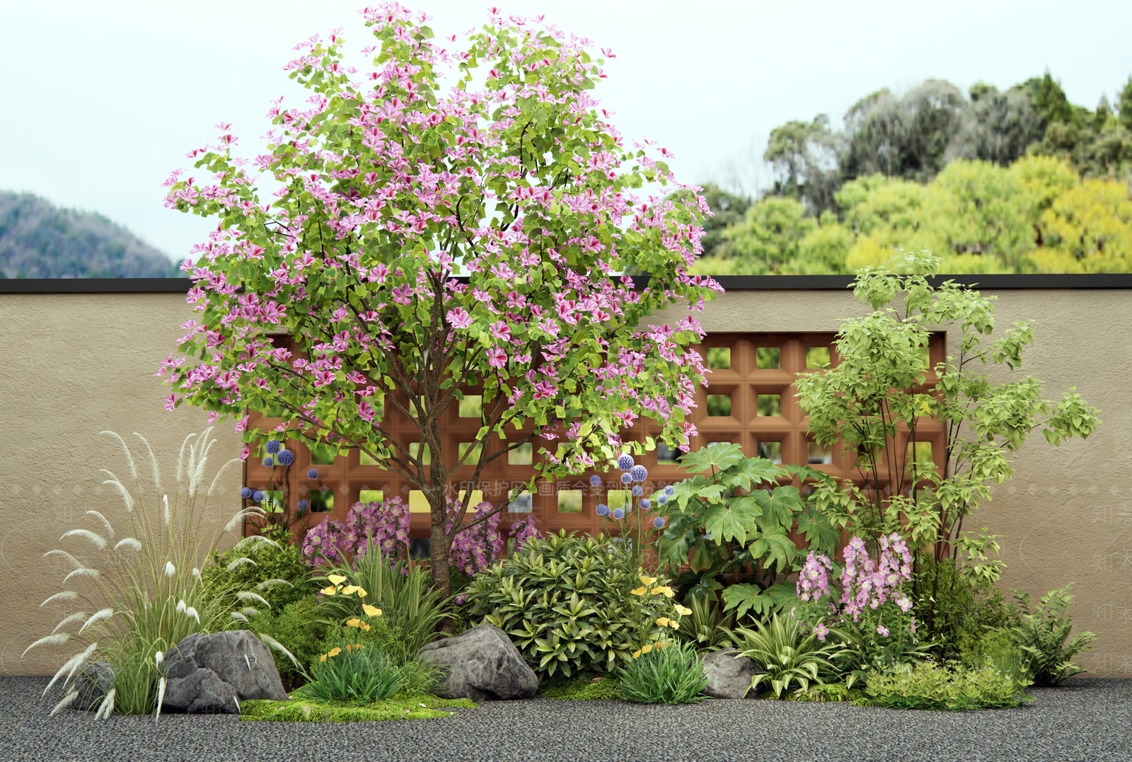 花草组合3D模型下载【ID:1189732425】