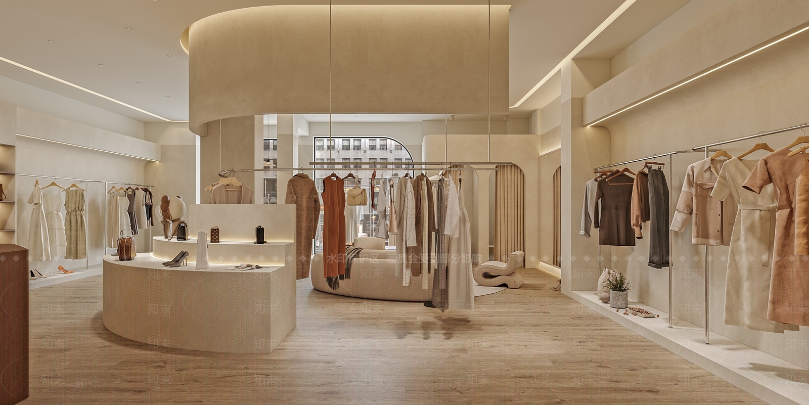 侘寂奶油服装店3D模型下载【ID:1189736592】