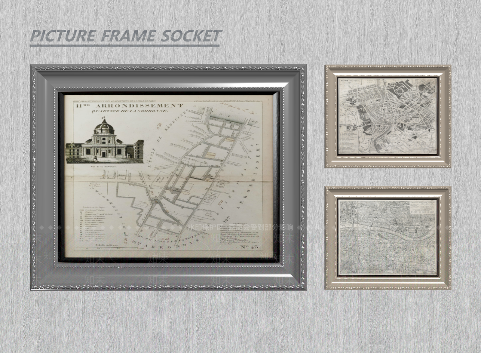 法式欧式挂画SU模型下载【ID:1189737195】