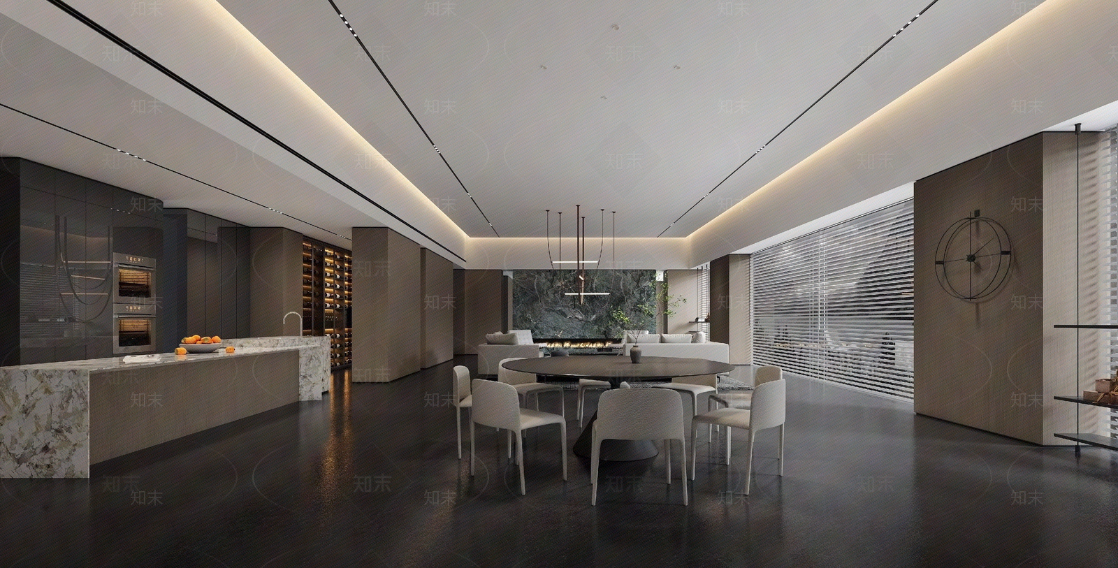 现代新中式办公室贴图下载【ID:1189738229】