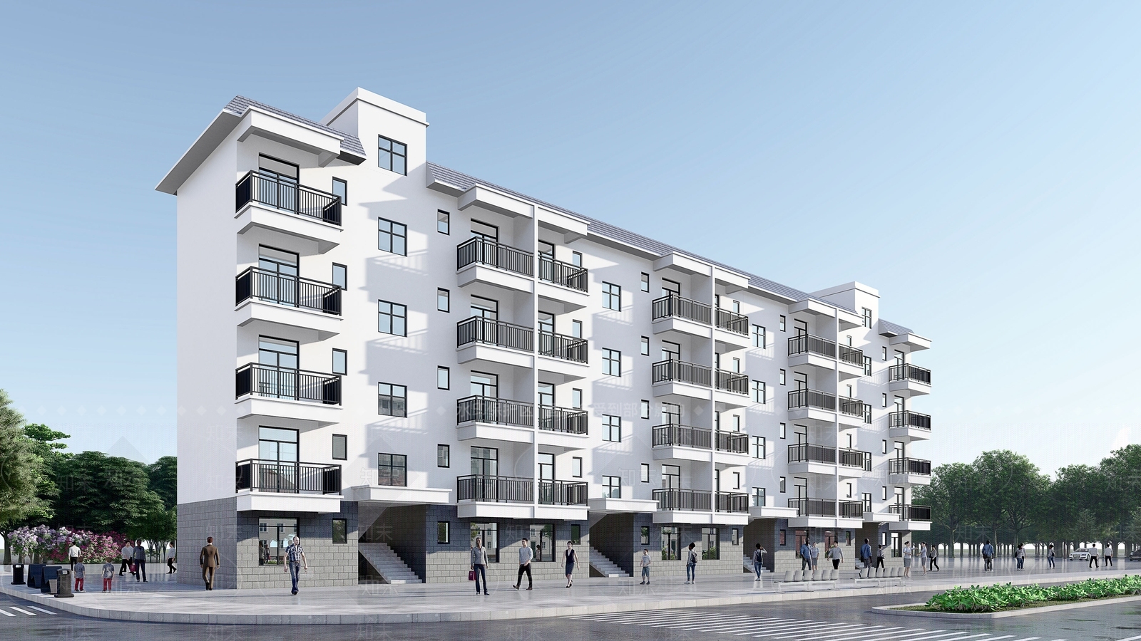 现代新中式多层住宅SU模型下载【ID:1189738330】