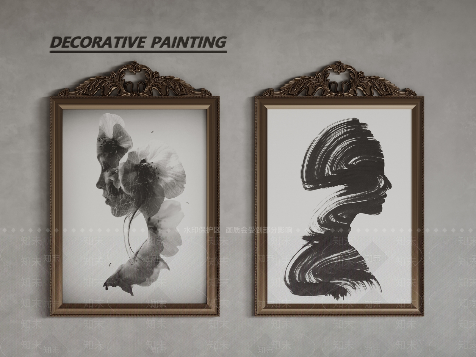 法式欧式挂画SU模型下载【ID:1189738714】