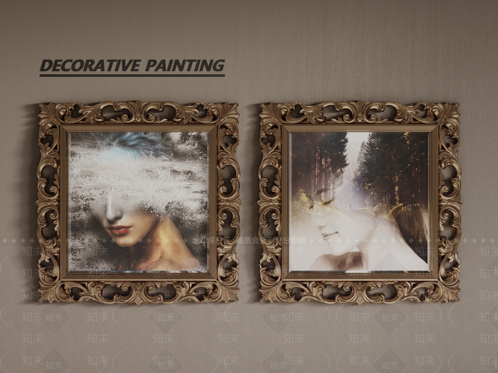 法式欧式挂画SU模型下载【ID:1189738834】