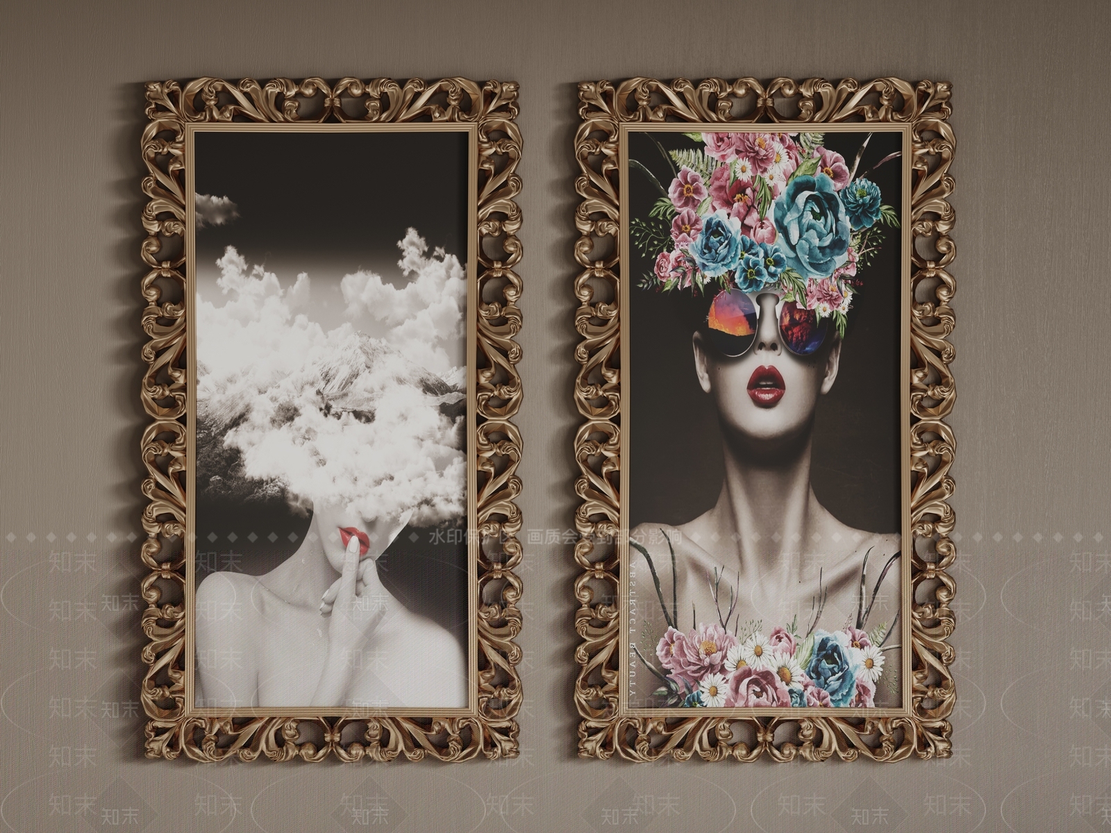 法式欧式挂画SU模型下载【ID:1189738911】