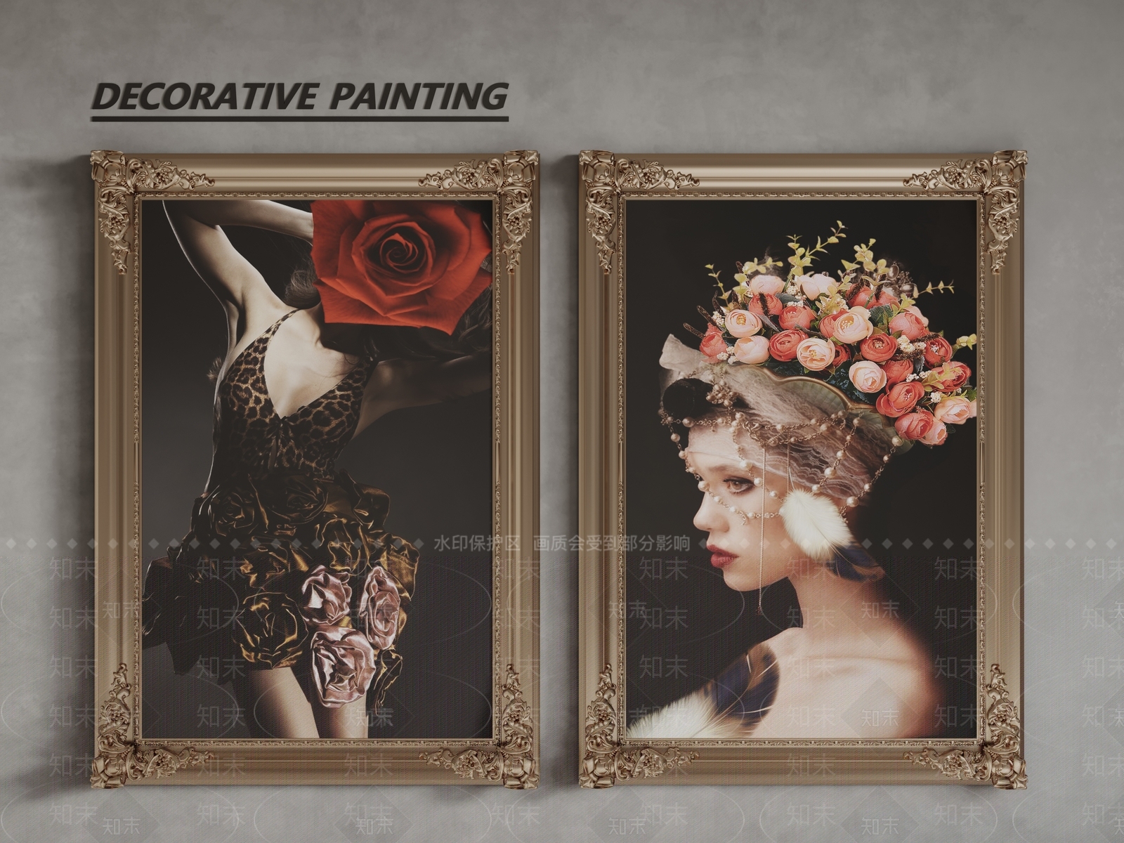 法式欧式挂画SU模型下载【ID:1189739973】