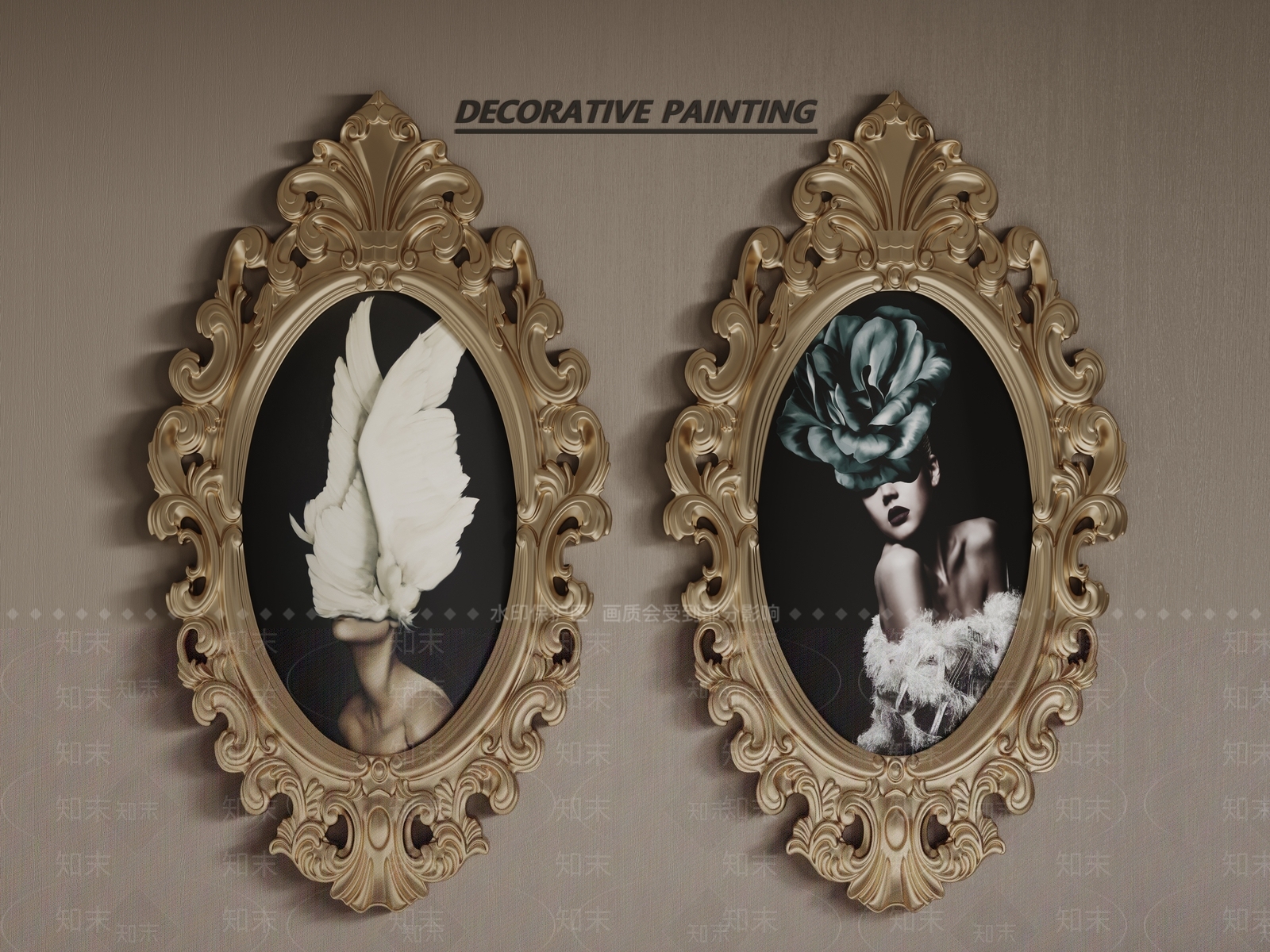 法式欧式挂画SU模型下载【ID:1189740093】