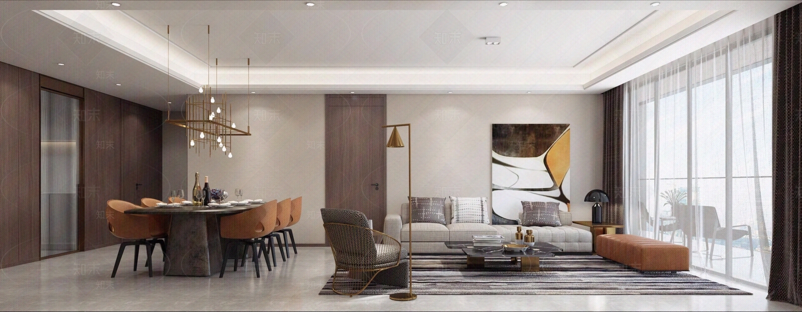 新中式客厅贴图下载【ID:1189741739】