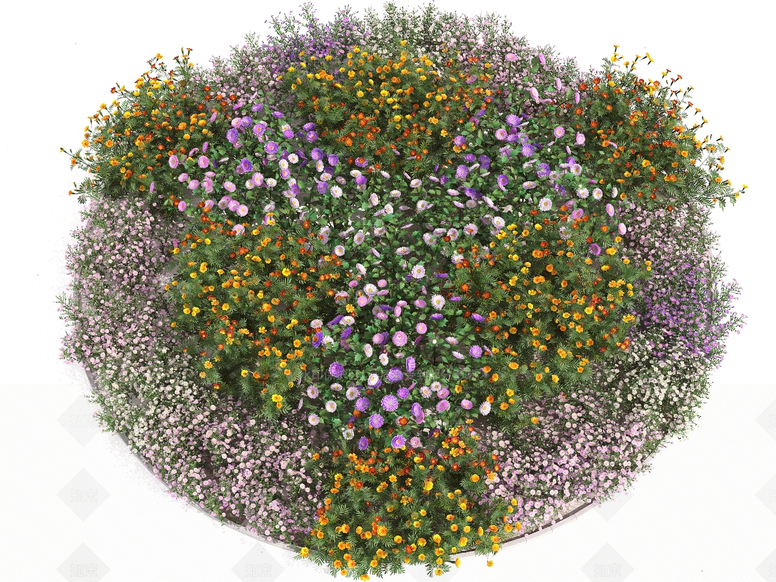 花草组合3D模型下载【ID:1189743744】