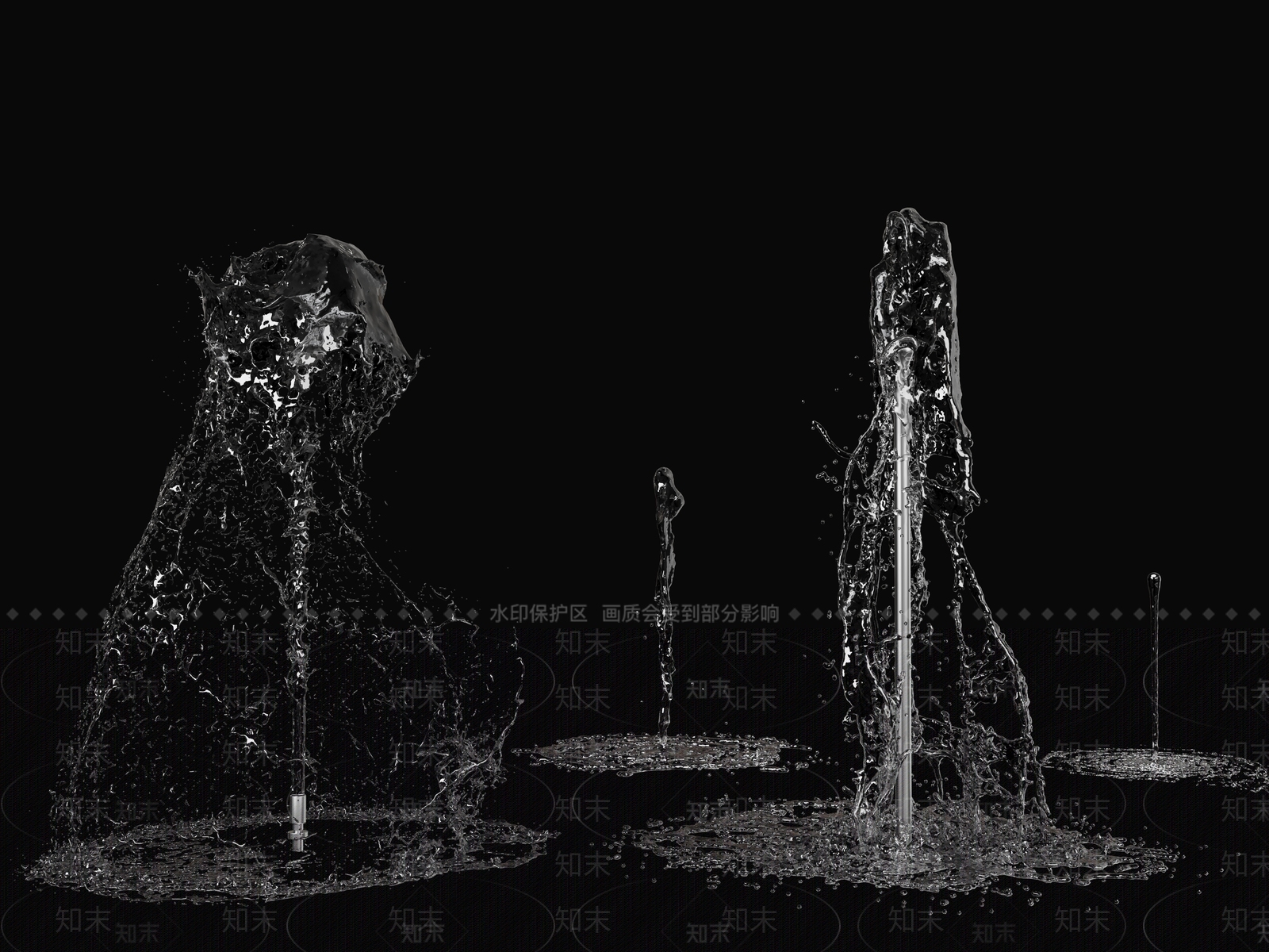 现代喷泉3D模型下载【ID:1189744567】