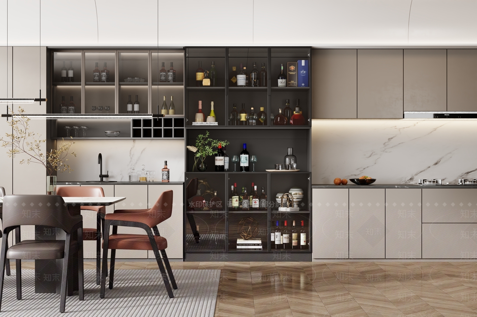 现代酒柜3D模型下载【ID:1189747698】