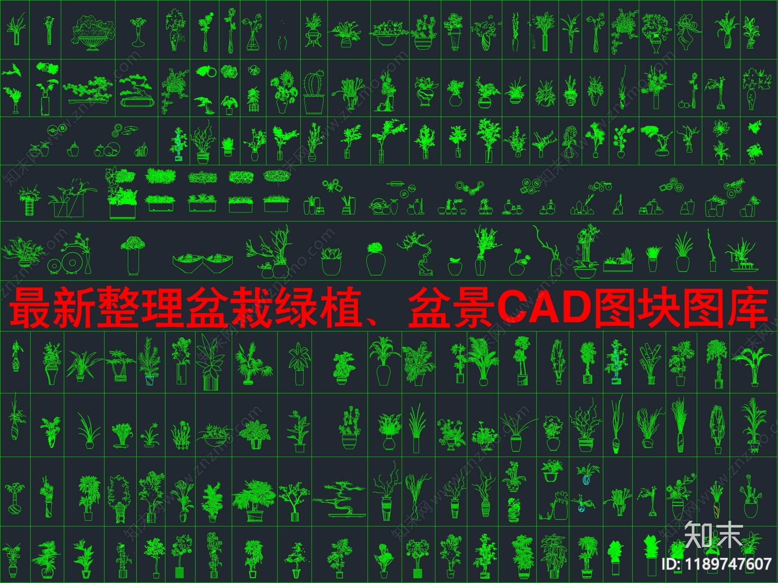 现代绿植cad施工图下载【ID:1189747607】