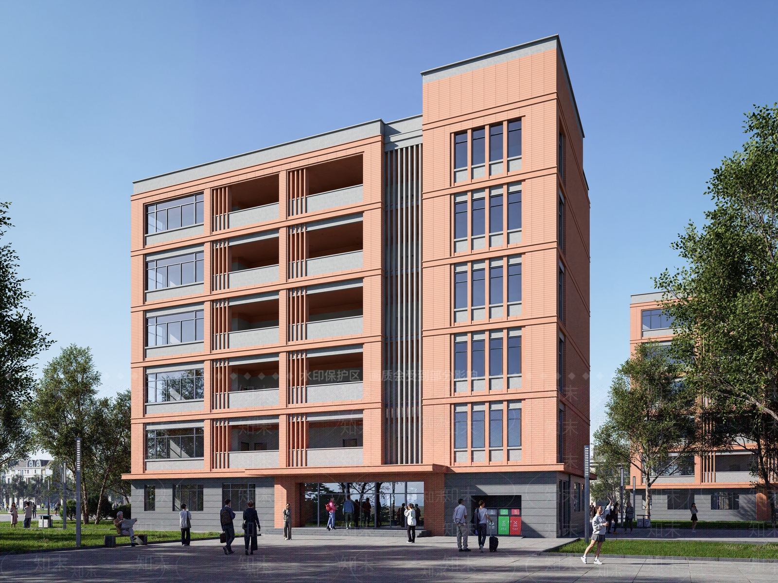 现代学校建筑SU模型下载【ID:1189751170】