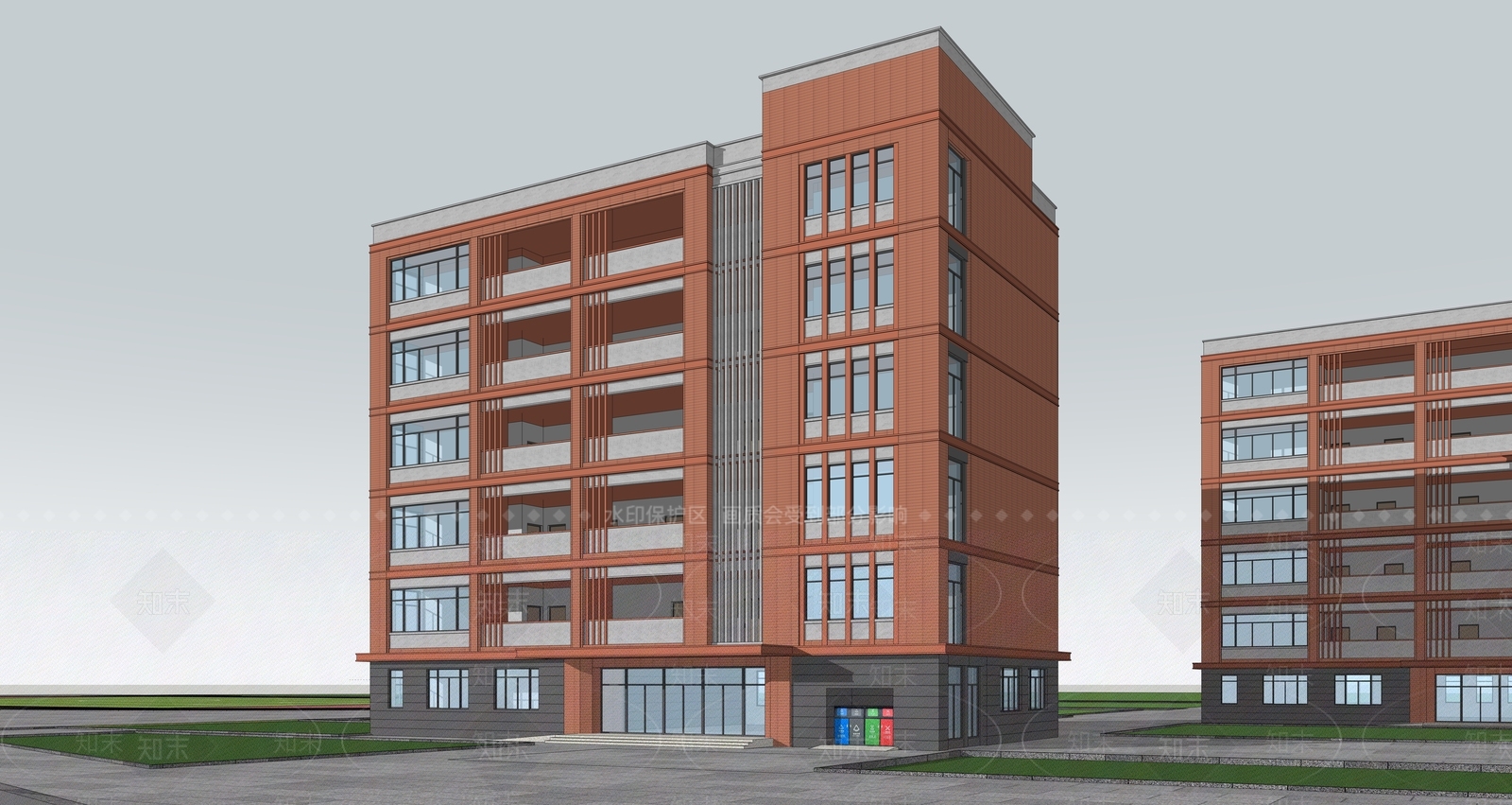 现代学校建筑SU模型下载【ID:1189751170】