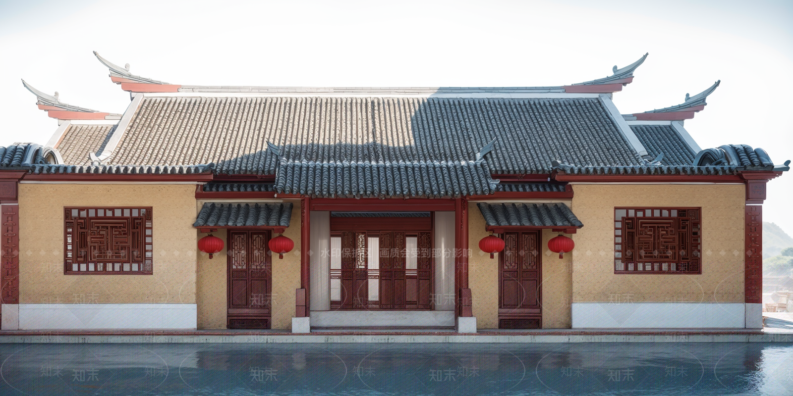 中式古建筑SU模型下载【ID:1189751565】