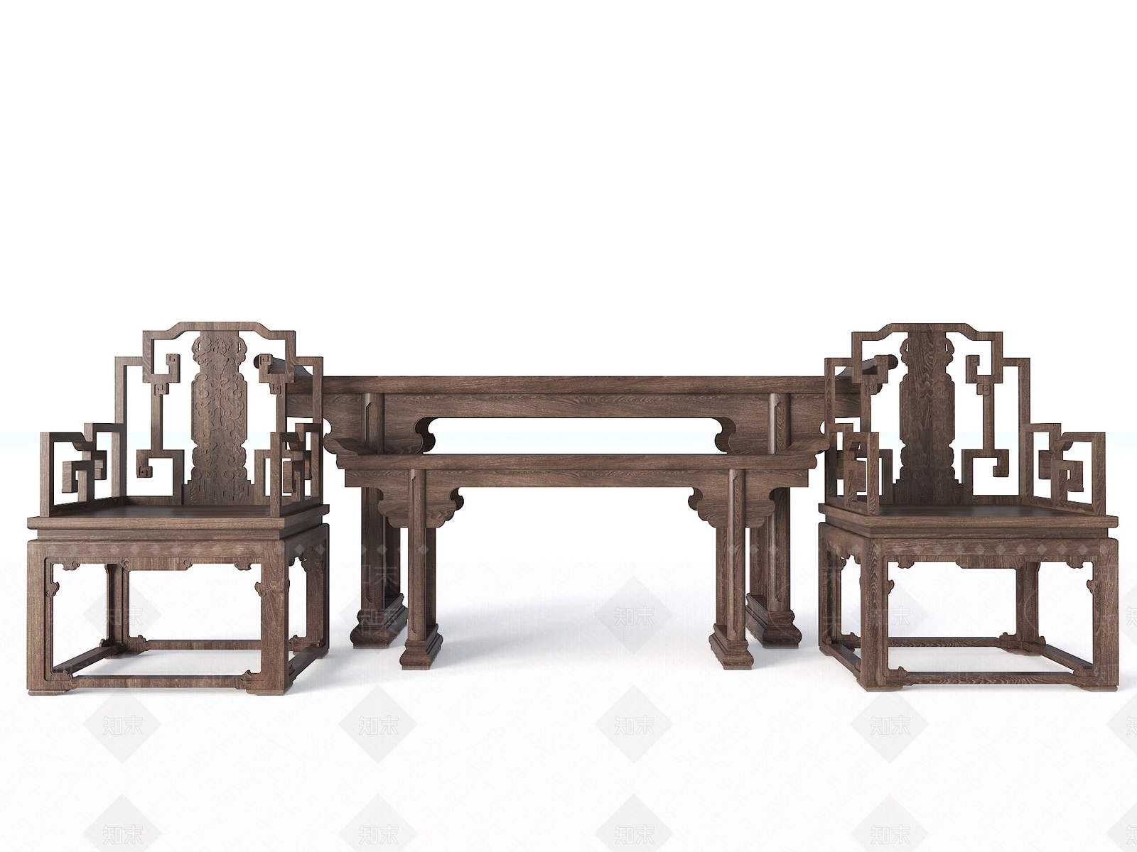 中式餐桌椅SU模型下载【ID:1189752721】