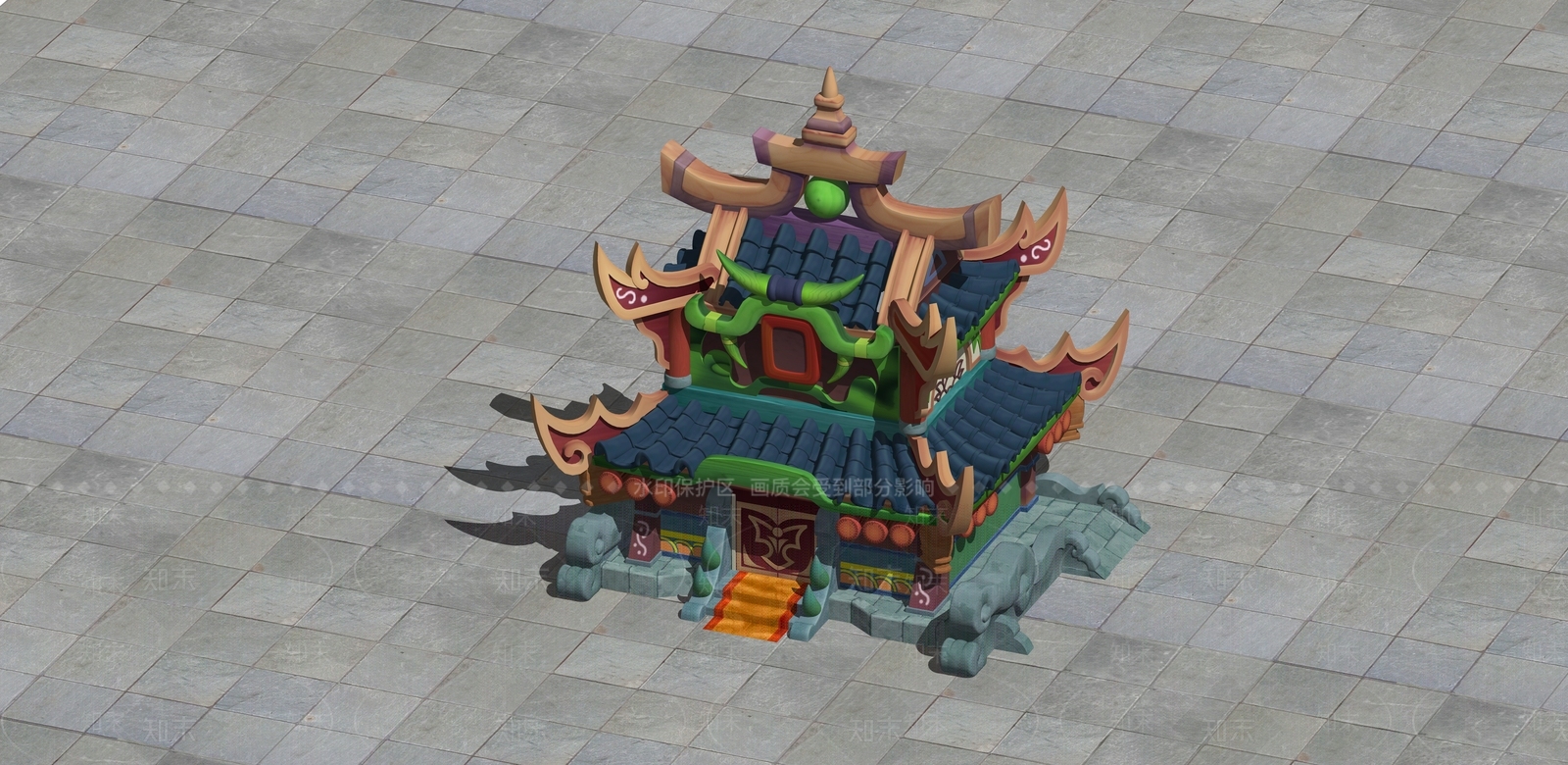复古中古风格建筑SU模型下载【ID:1189753894】