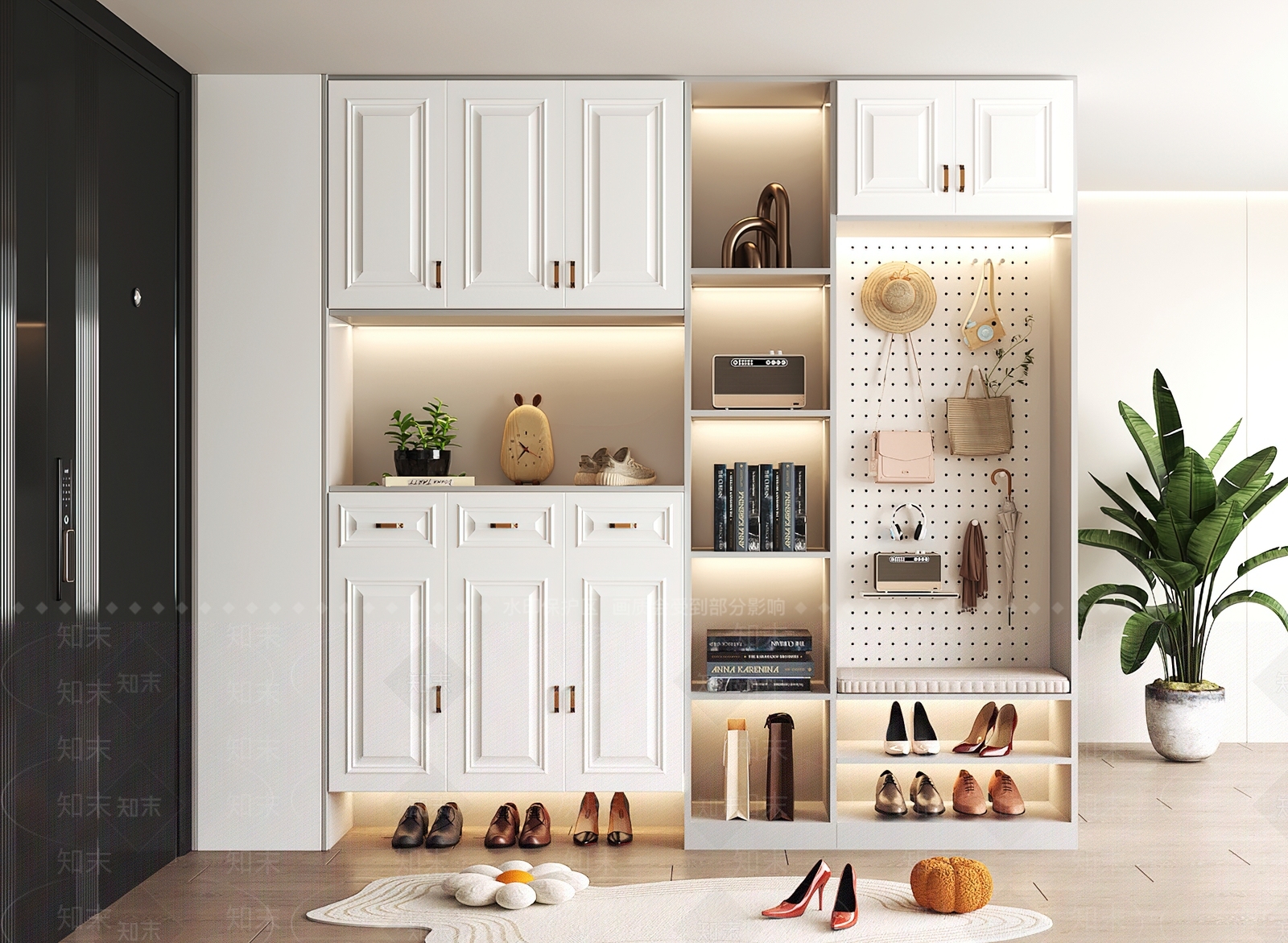 简欧鞋柜3D模型下载【ID:1189754949】