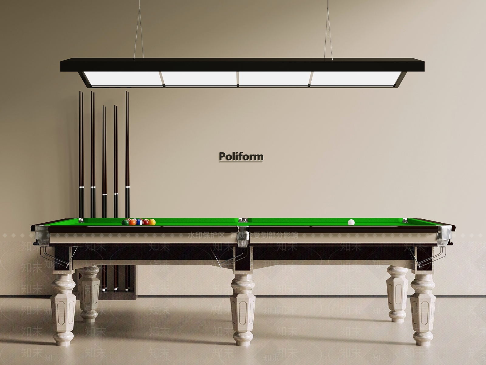 台球桌SU模型下载【ID:1189756499】