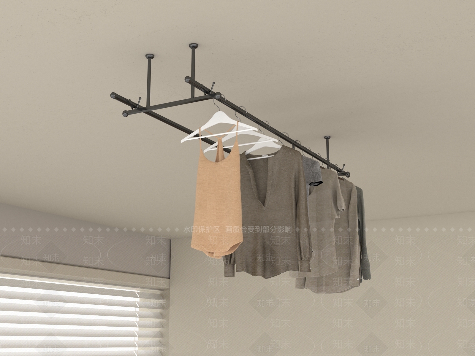 晾衣架SU模型下载【ID:1189757069】