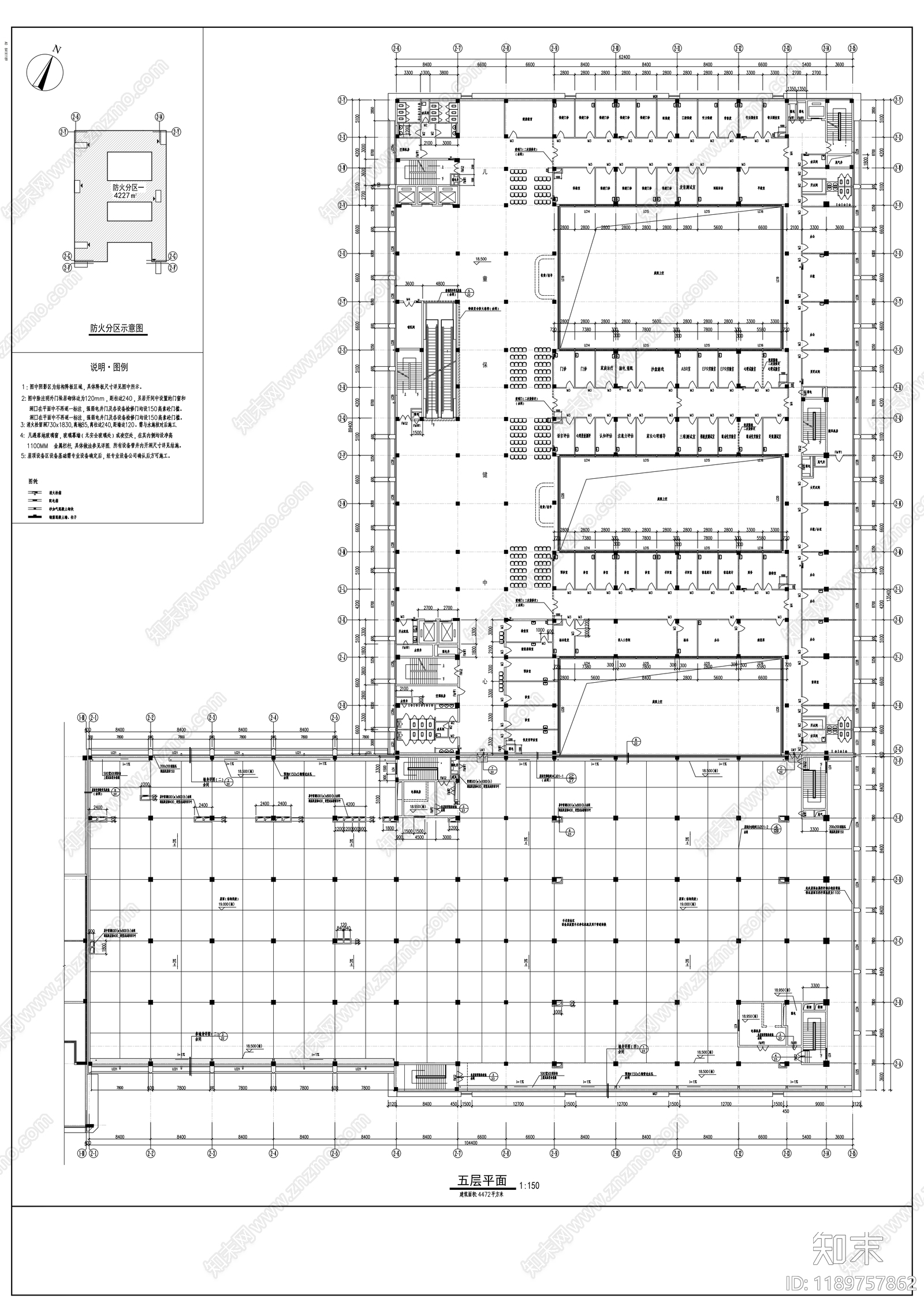 现代医院建筑cad施工图下载【ID:1189757862】