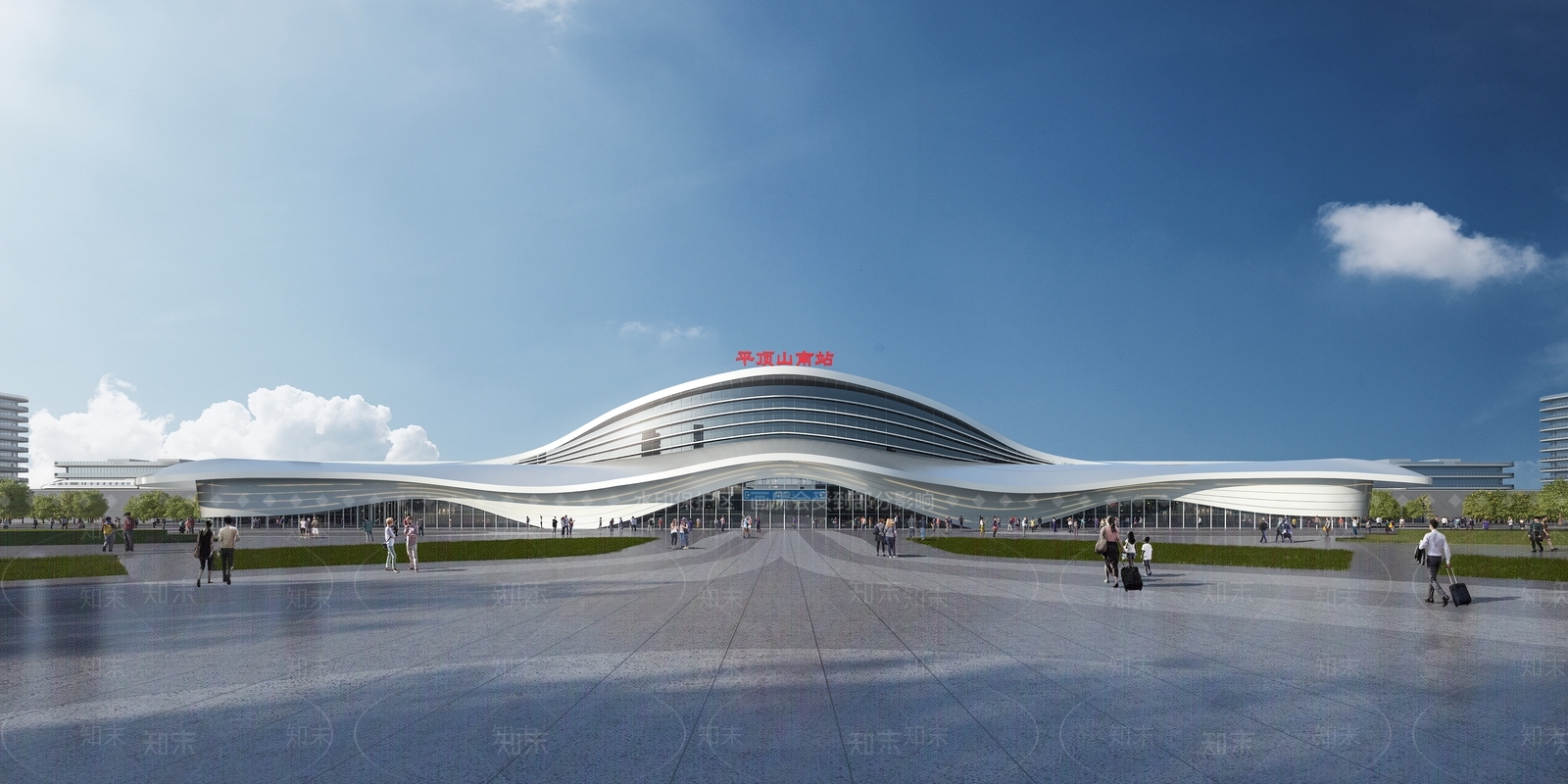 现代简约火车站SU模型下载【ID:1189759291】