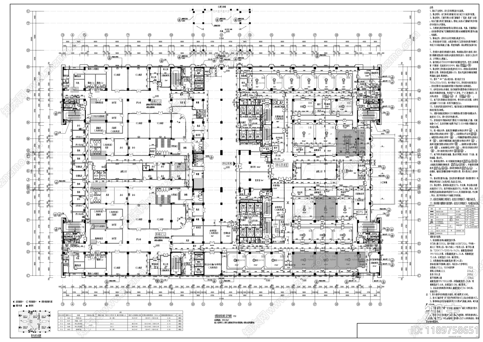 现代医院建筑cad施工图下载【ID:1189758651】