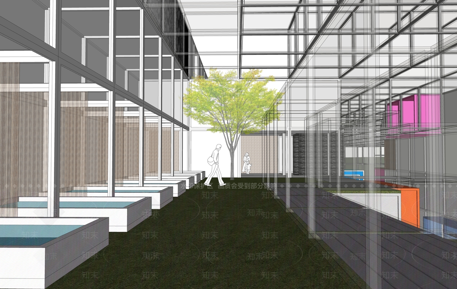 现代简约商场建筑SU模型下载【ID:1189760169】