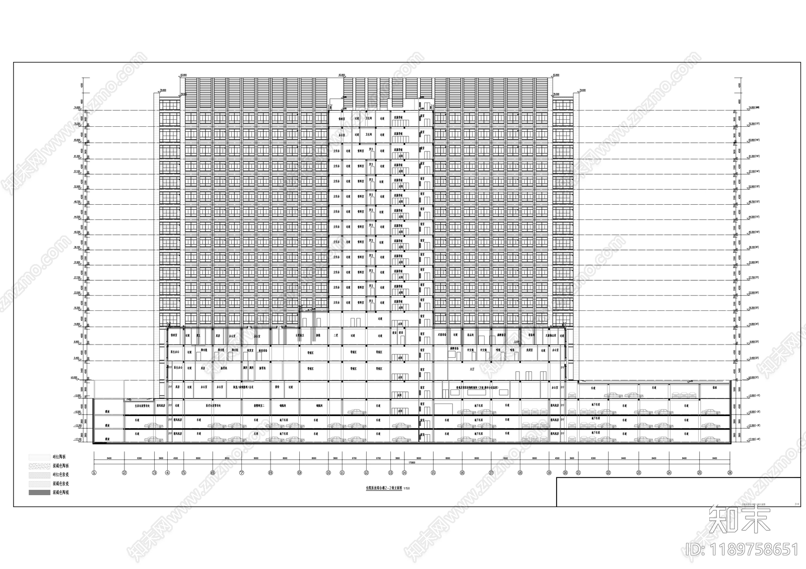现代医院建筑施工图下载【ID:1189758651】