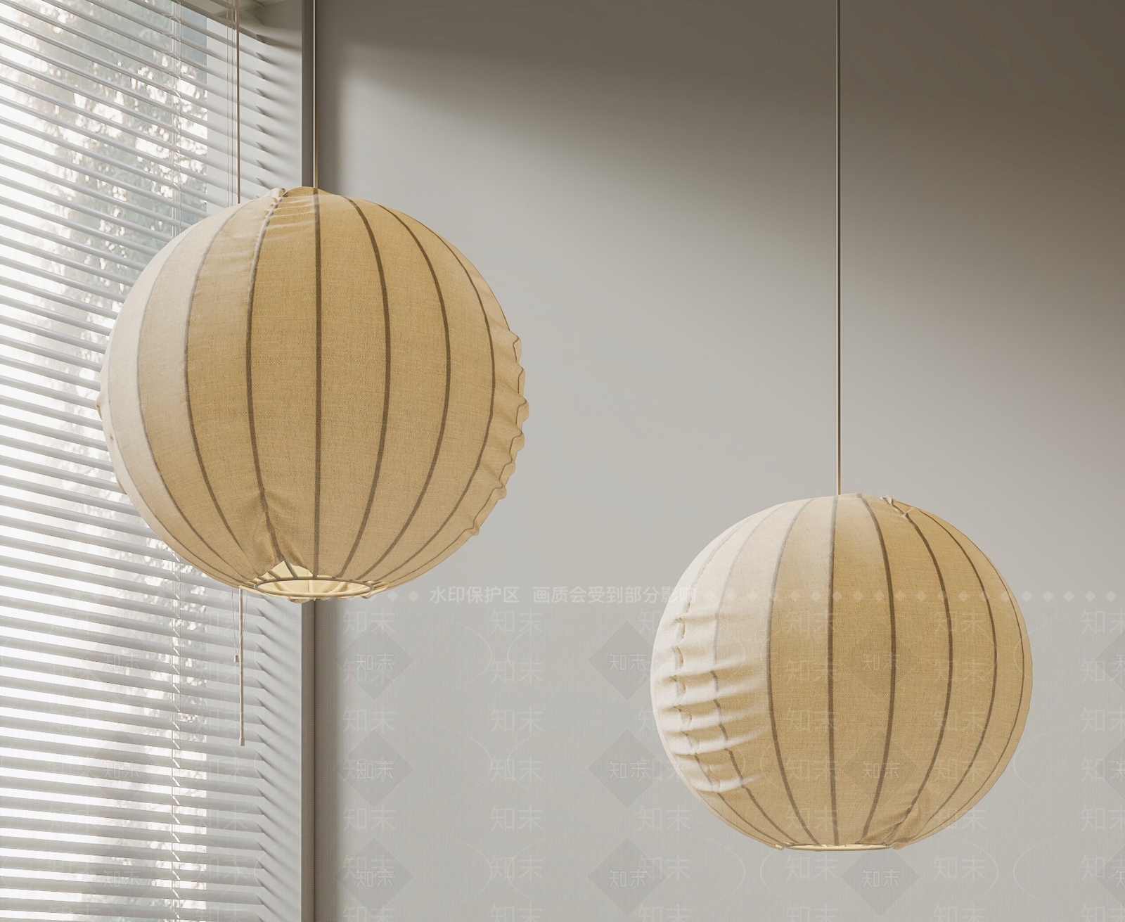 日式中古吊灯SU模型下载【ID:1189758880】