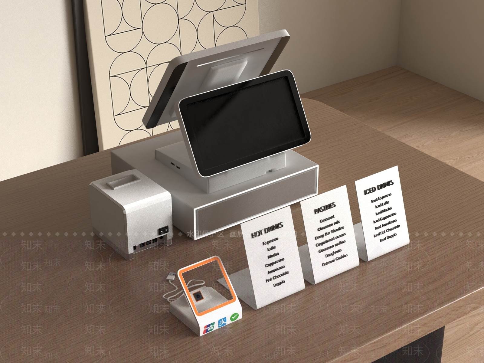 现代收银台3D模型下载【ID:1189759156】