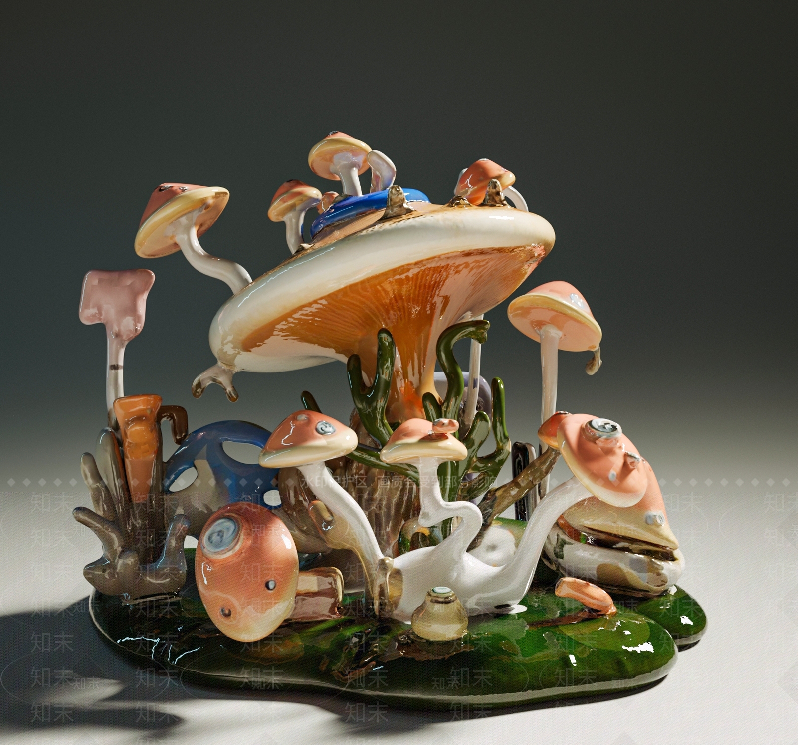 现代雕塑摆件3D模型下载【ID:1189759169】