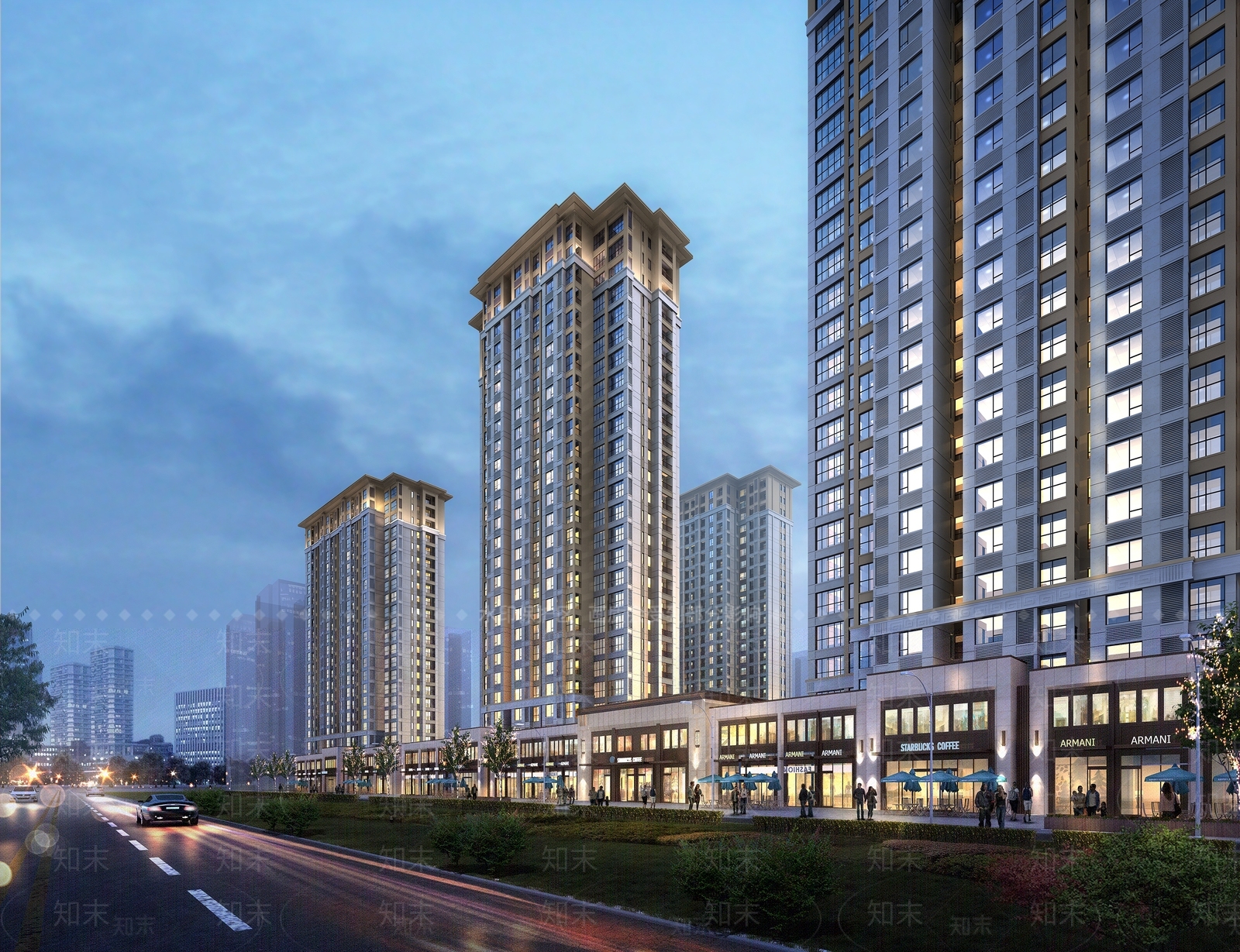 现代简约小区建筑SU模型下载【ID:1189764109】