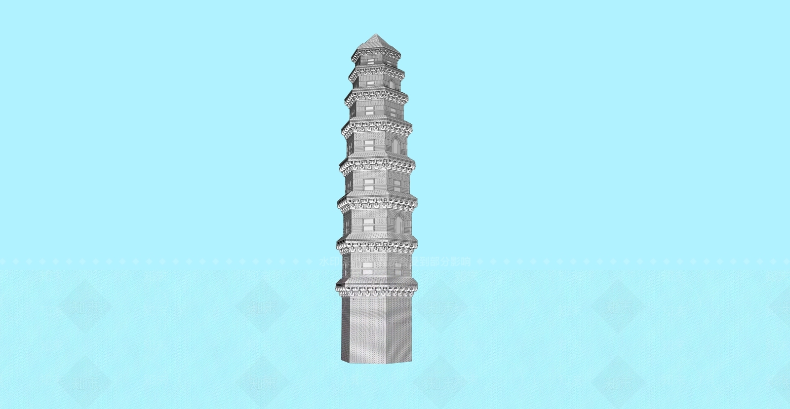 新中式小公建SU模型下载【ID:1189762828】