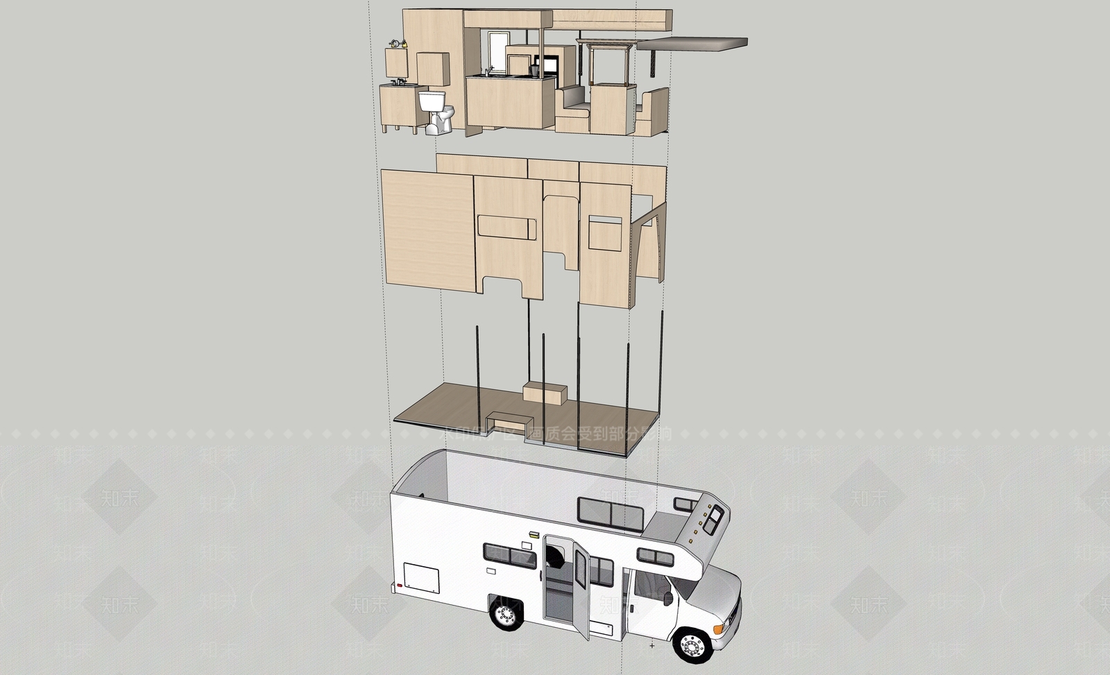 房车SU模型下载【ID:1189770004】