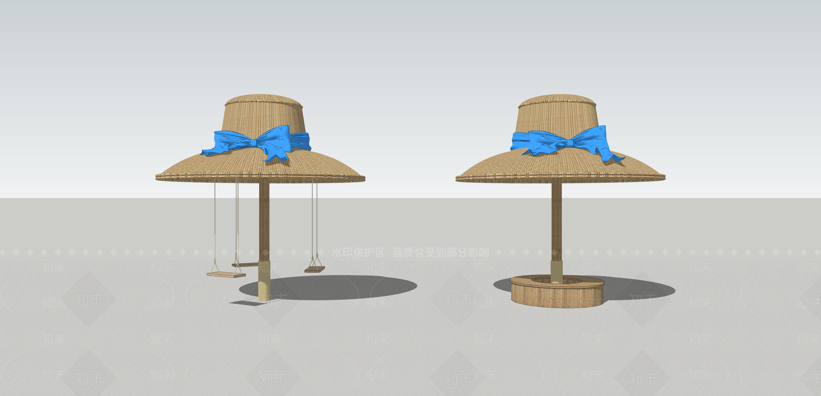 现代原木廊架SU模型下载【ID:1189773134】