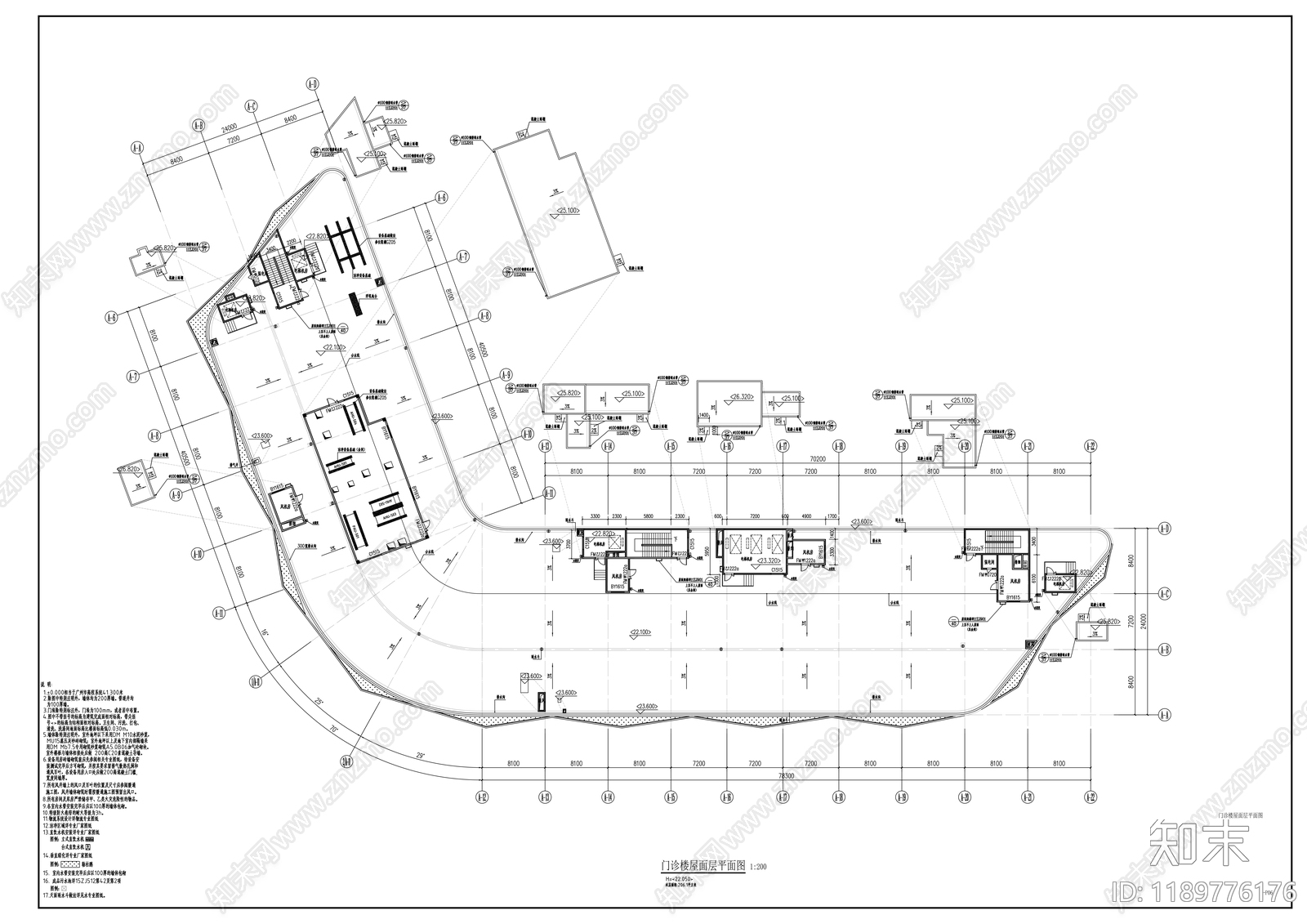 现代医院建筑cad施工图下载【ID:1189776176】