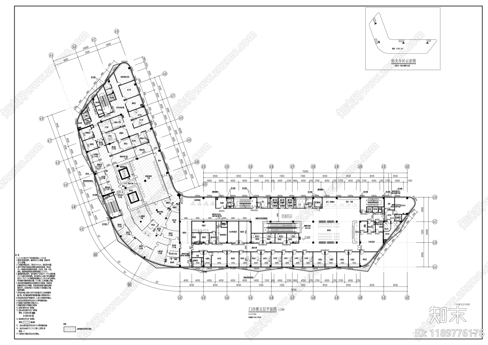 现代医院建筑cad施工图下载【ID:1189776176】